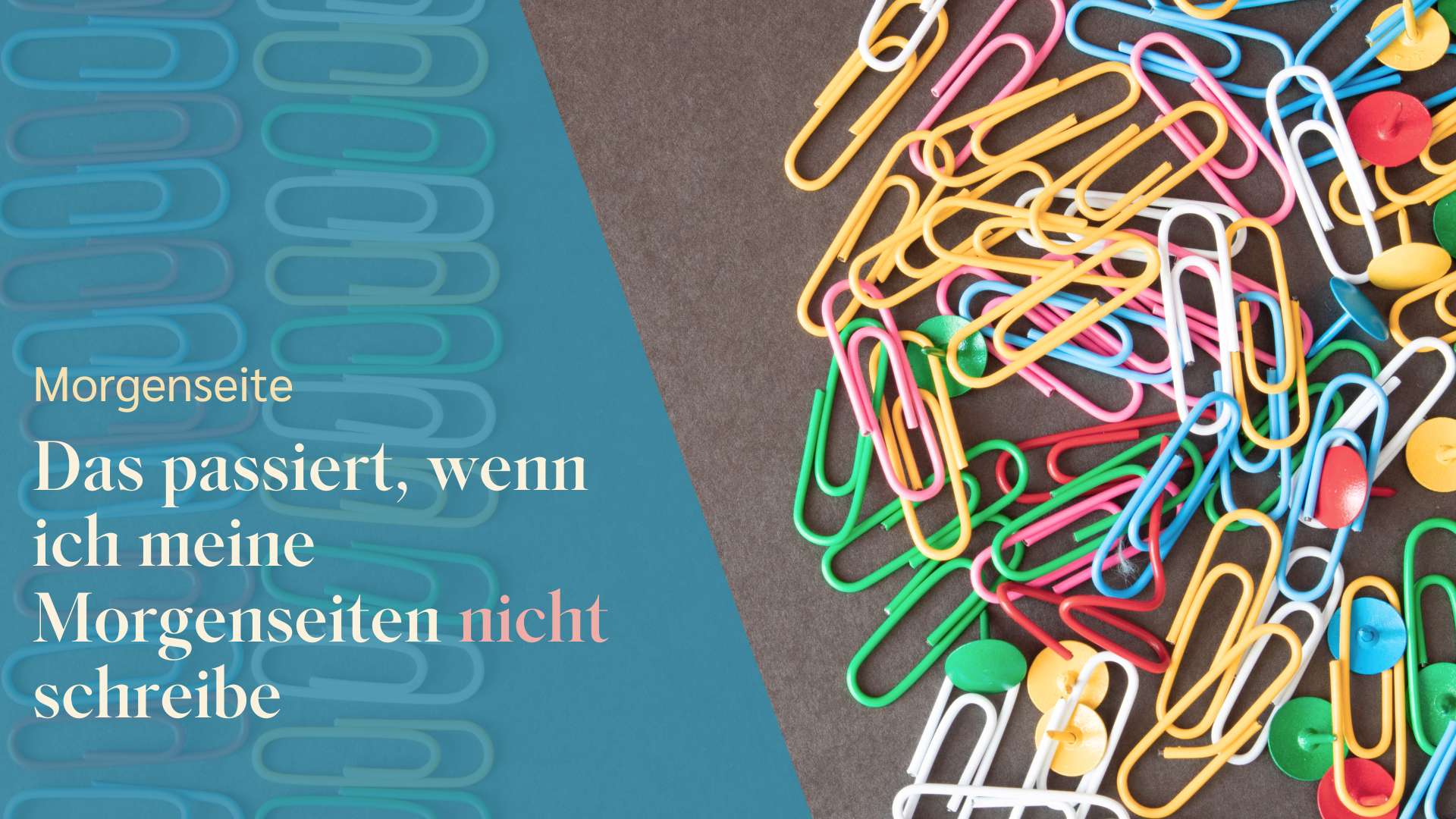 Wenn ich meine Morgenseiten nicht schreibe