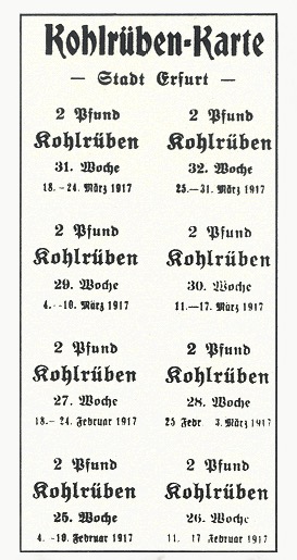 Lebensmittelkarte 1. Weltkrieg